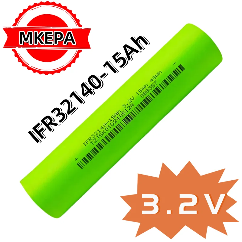 4pcs Lithium Iron phosphate battery Cylindrical 3.2V 15Ah Lifepo4 Cell for RV Electric Car Energy Storage Battery