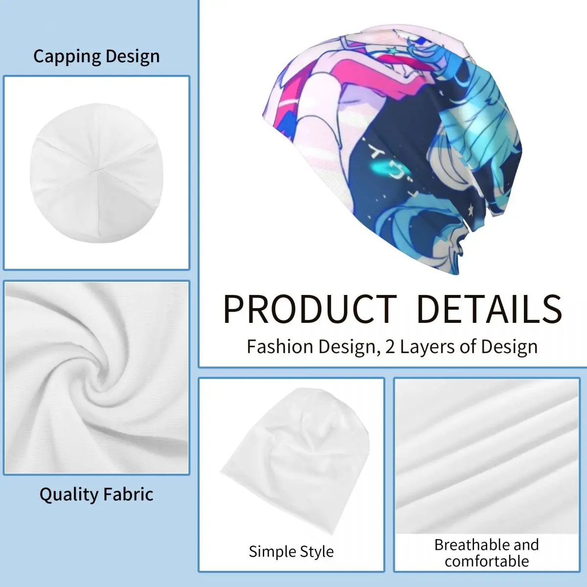 Männer Frauen Hatsune Miku Chemo Beanies Skullies Zubehör Herbst Winter Kopfbedeckung Motorhaube Strickmütze Beste Geschenkidee