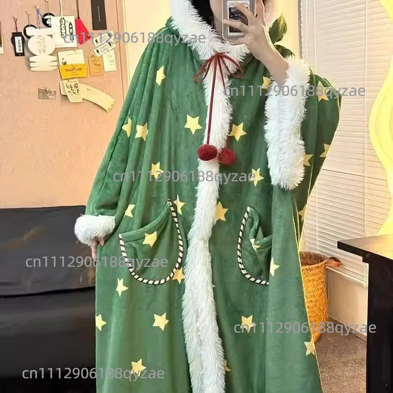robe-de-nuit-en-flanelle-pour-femme-modele-bonhomme-de-neige-de-noel-collection-automne-hiver-peut-etre-portee-comme-cape-ou-pyjama
