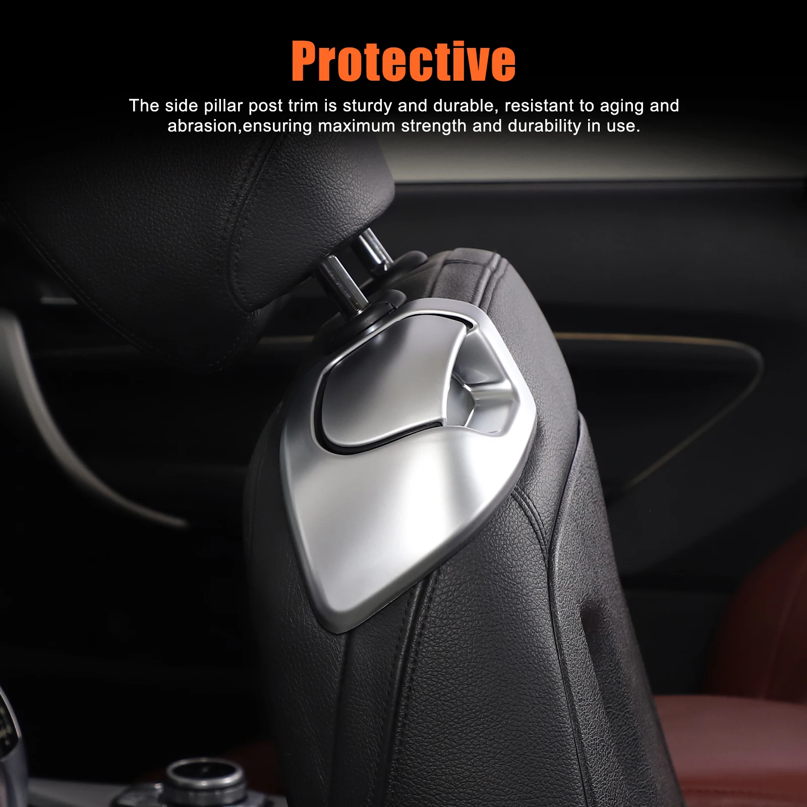 metyoucar For BMW 2 Series 14-19 ABS Carbon Fiber Car Front Seat Adjustment Switch Cover Trim Sticker Interior Car Accessories