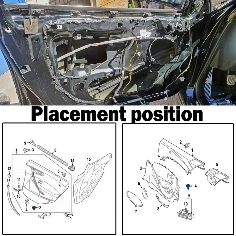 50pcs Door Panel Retainers Clips Practical Car Door Panel Buckle Interior Decoration for BMW E81 E82 E87 E88 F20 E34 E39 E60 F10