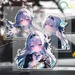 JDM Japanese Comic Pretty Girl Cute Decoration Sticker Car Motorcycle Bumper Truck Vinyl Reflective Waterproof Sticker Decal