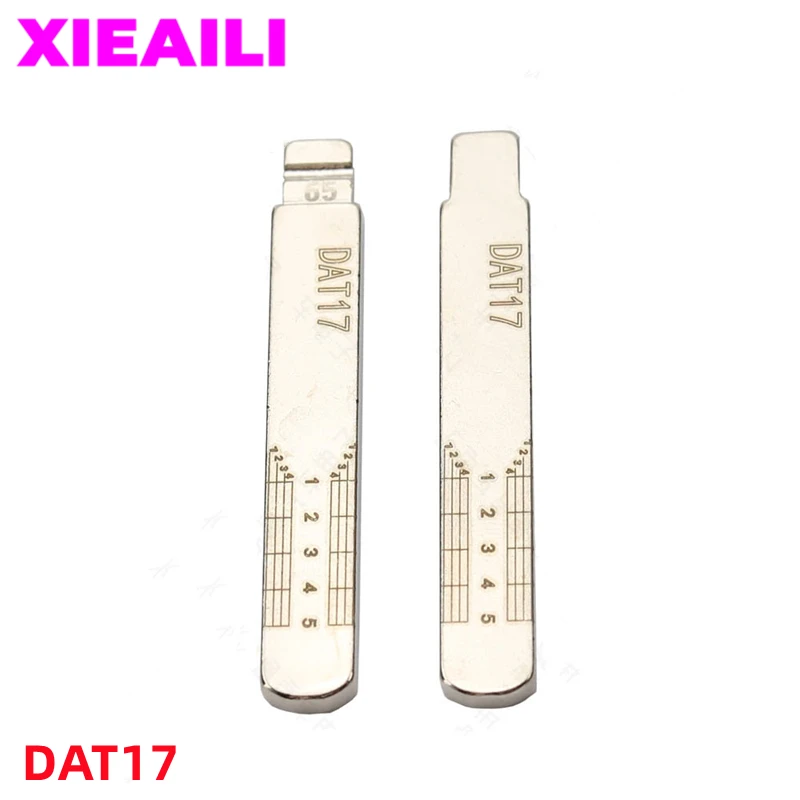 

XIEAILI 50Pcs NO.65 DAT17 Engraved Line Key Blade Scale Shearing Teeth Uncut Key Blade For Subaru