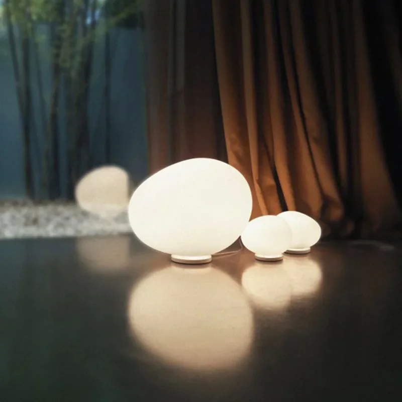 Italian glass creative pebble table lamp model room living room