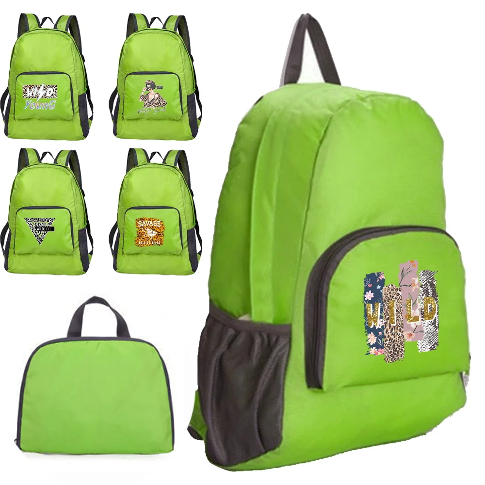 

New Wild Print Folding Hiking Bag Ultra-light Outdoor Cycling Travel Backpack Portable Folding Backpack