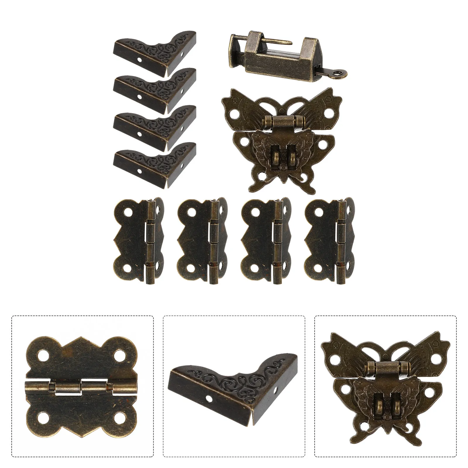 1 set Latch Lock Halloween Christmas New Year Corner Guards For Furniture Box Corner Cover Corner Furniture Protector Style