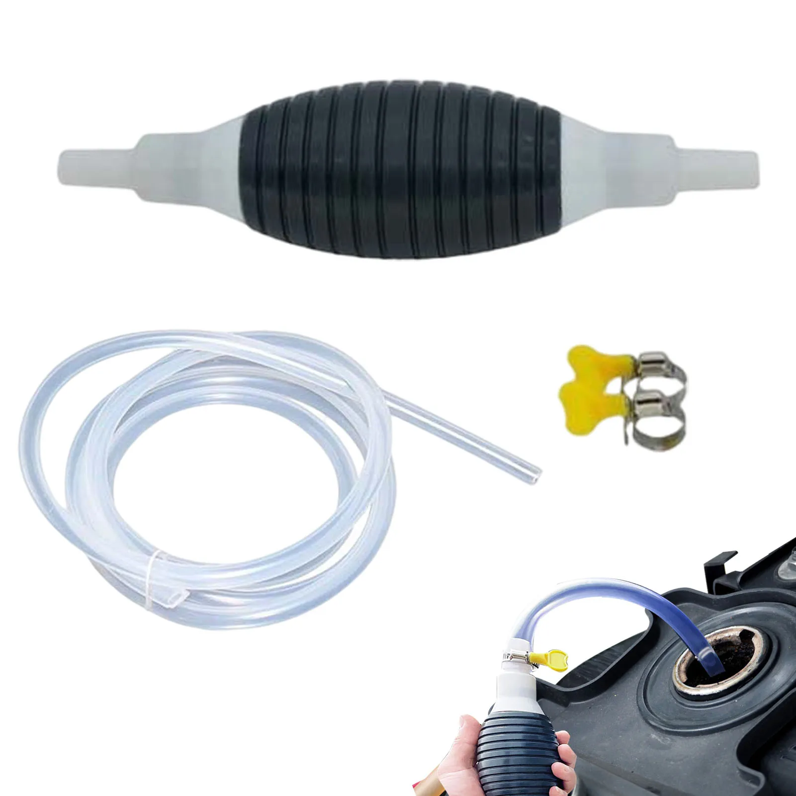 

Portable Manual Liquid Oil Transfer Pump Manual Car Fuel Transfer Pump For Gas Gaso-line Oil Liquid With Hoses