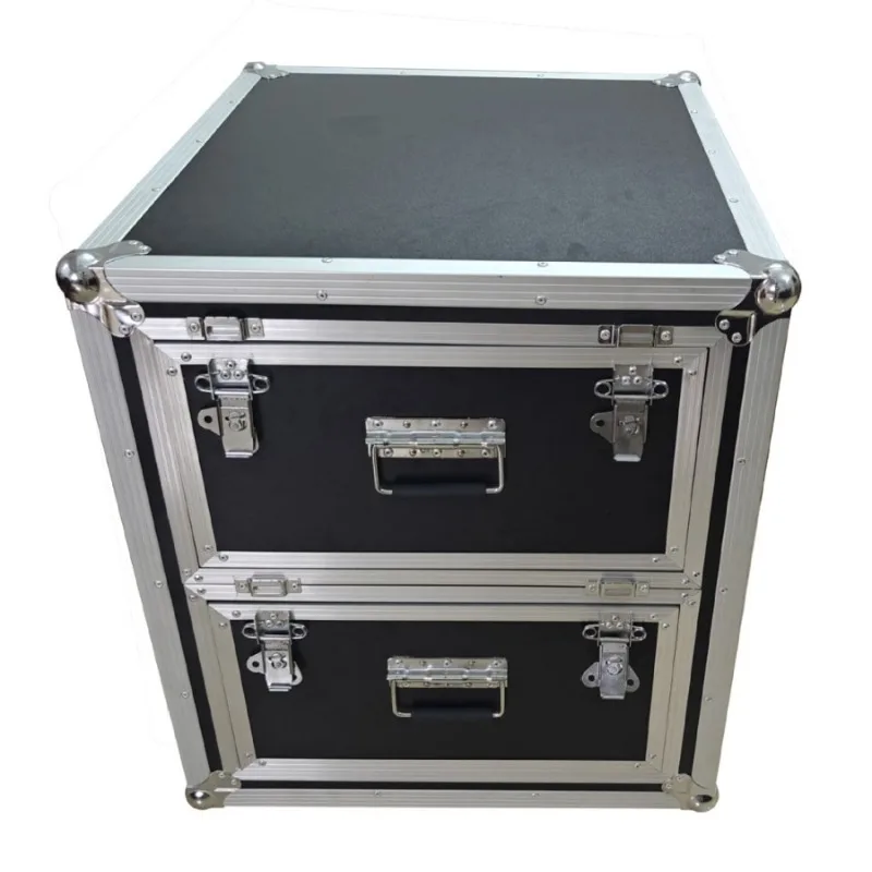 Double-layer Air Transport Box with Drawers, Stage Performance Prop Box, Thickened Plate Hardware with Wheels, Equipment Box