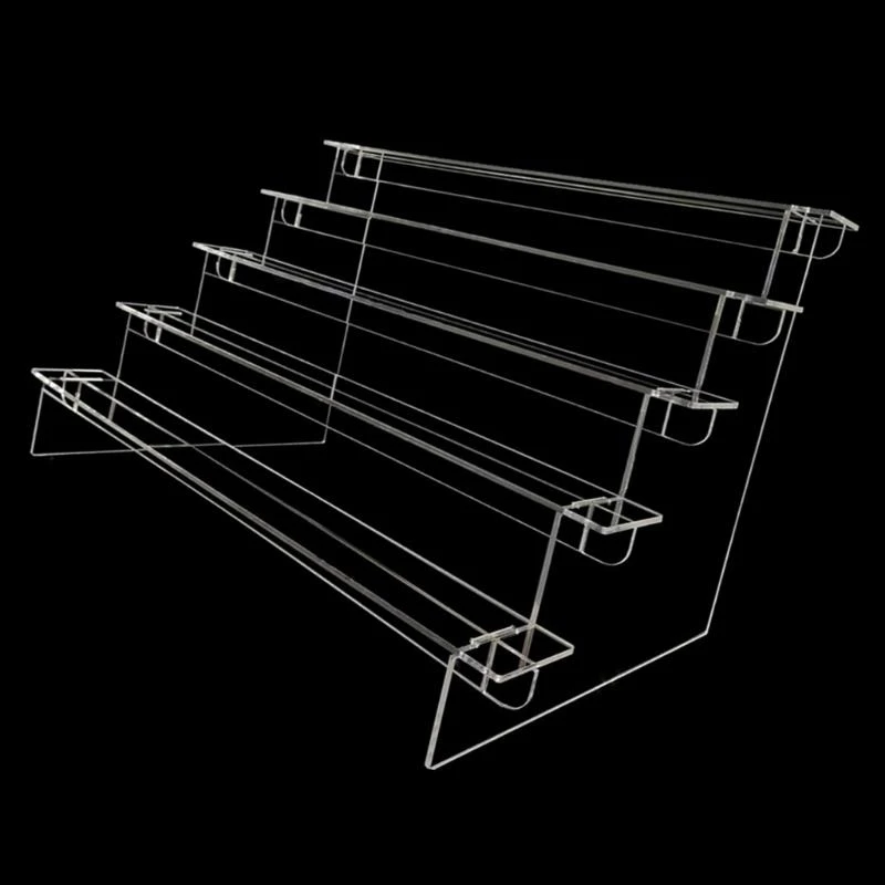 

652F Multi Level Acrylic Display Risers Acrylic Display Stand 1-5 Tiers for Jewelry and Collectibles Perfumes Stand Rack