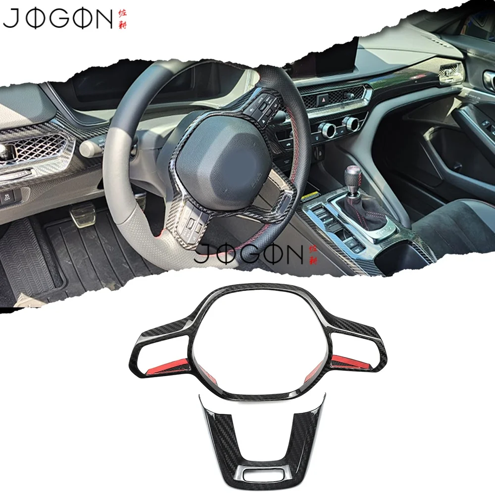 For Acura Integra A-Spec Type S Hatchback 2023-2025 Carbon Fiber Interior Steering Wheel Button Panel Cover Trim Accessories