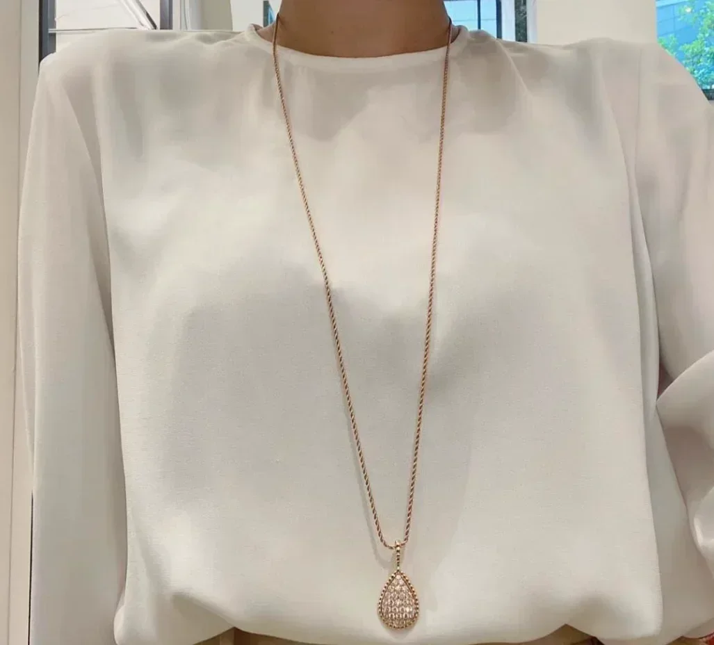 

High-end, baolong long necklace large drop pendants men and women 90 cm sweater chain luxury fashion brand pin style