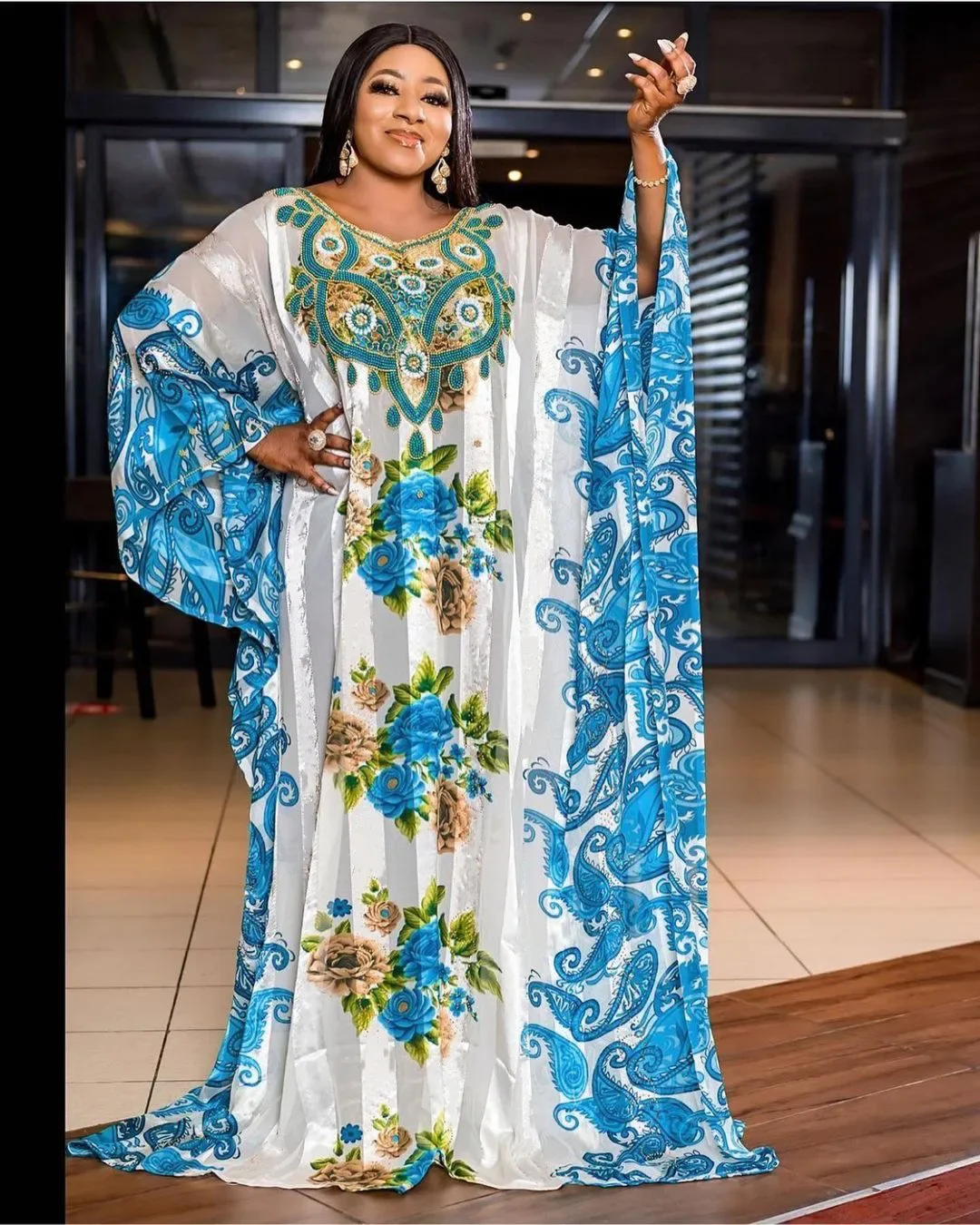 

African Dresses for Women 2023 Elegant African Women Plus Size Traditional Loose Abaya Boubou Robe Africaine Femme Clothes