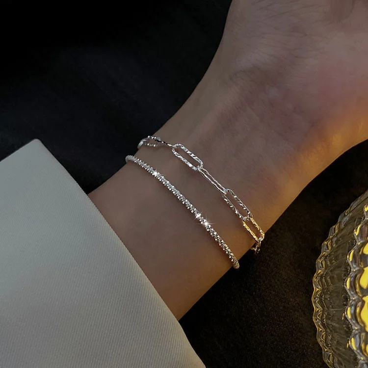 New Fashion Silver Color Gypsophila Adjustable Bracelet & Bangle for Women Elegant Sparkling Fine Jewelry Wedding Party Gift