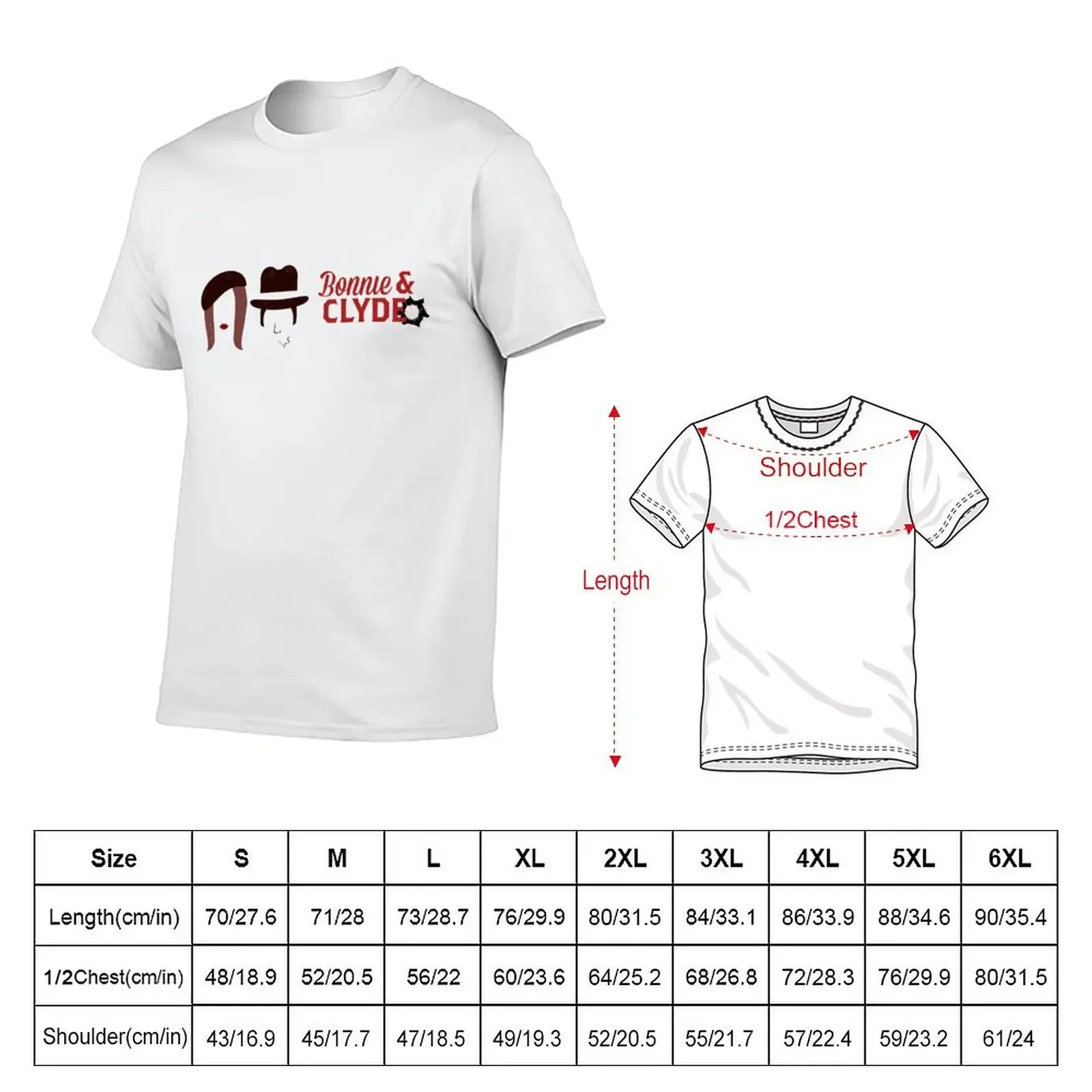 Bonnie & Clyde The musical logo T-Shirt cotton graphic tees street wear men graphic t shirts