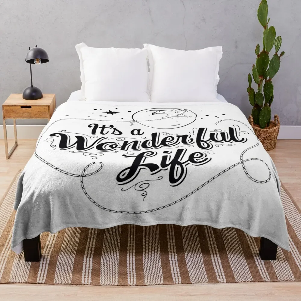 It's a Wonderful Life - Title Throw Blanket Beach Sofas Bed Blankets