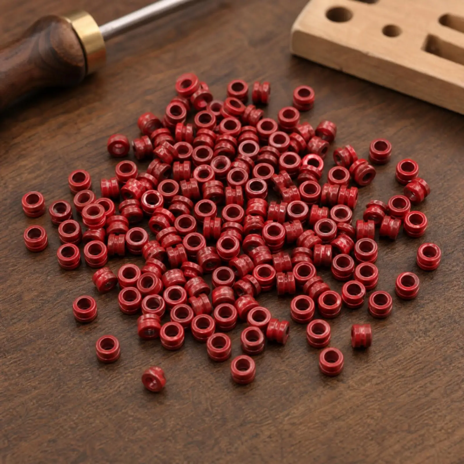 100 Pieces Steel Guitar String End Bead High Strength Guitar String End Bead with Central Opening Replacement Easy to Install