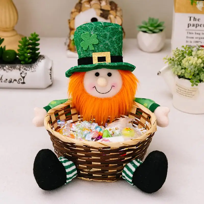 Leprechaun Toy Cute Leprechaun Doll St Patricks Day Decoration Unique Candy Bowl Home Ornament Funny For Restaurants Birthdays