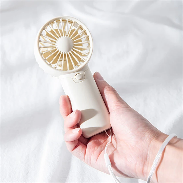 Custom Logo Rechargeable Portable Mini Air Cooler Handheld USB Electric Fan 3 Speed Personal Pocket Hand Held Fan Made Plastic