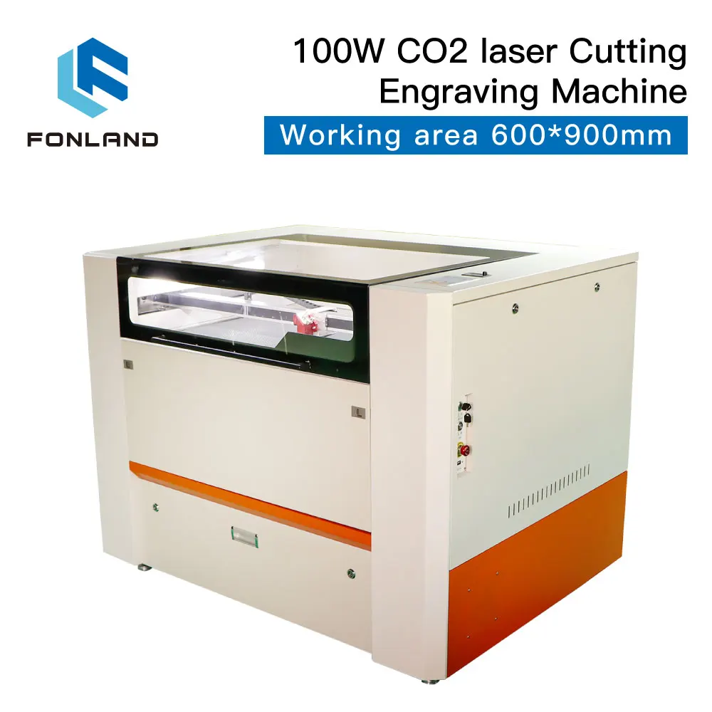 Fonland Ruby Reci 100W 6090 9060 CO2 Laser CNC Cutter Cutting Machine With Ruida Automatic Lifting System Water Chiller Acrylic