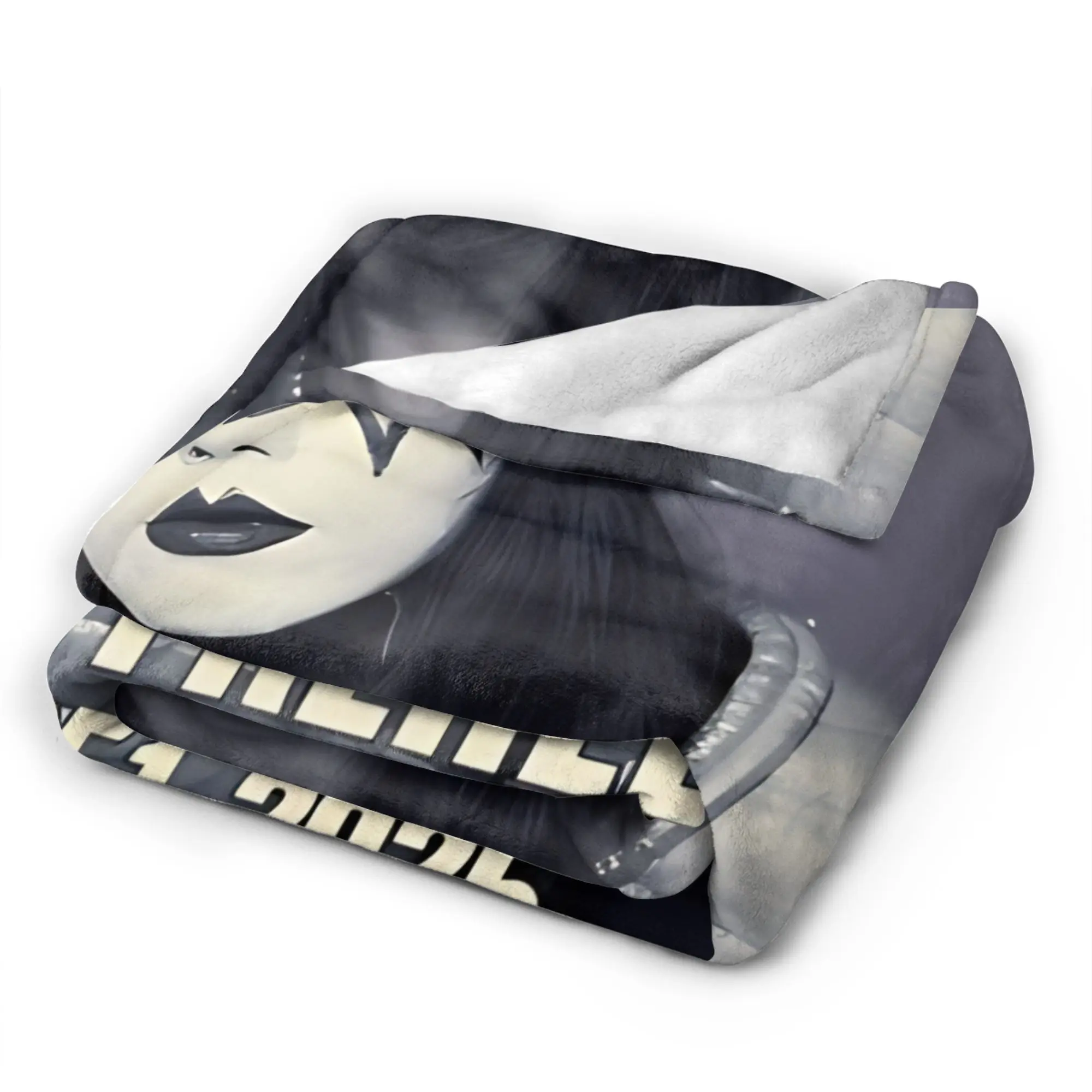 مريحة مزق الآس فريلي رائد فضاء بطانية اكسسوارات السرير قبلة الفرقة موسيقى الروك رمي البطانيات سوبر لينة المرجان الصوف أفخم