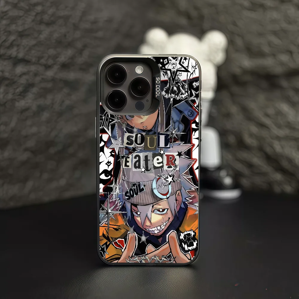 Funda de teléfono de Anime para iPhone 12 11 13 14 15 16 17 Max Pro Plus Mini funda protectora IMD Color Soul Eater