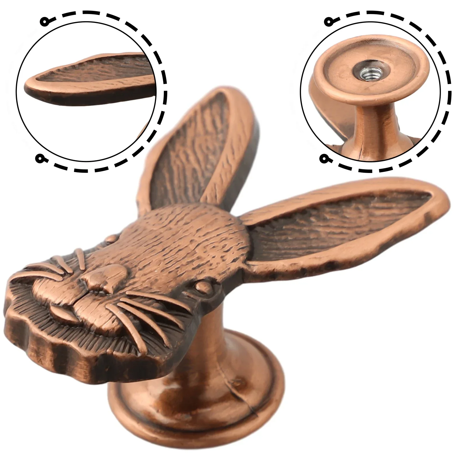 Rabbit Zinc Alloy Handle Kitchen Cabinet Door Knob Furniture Drawer Children Room Pull Hardware Handles Cabinet Pulls