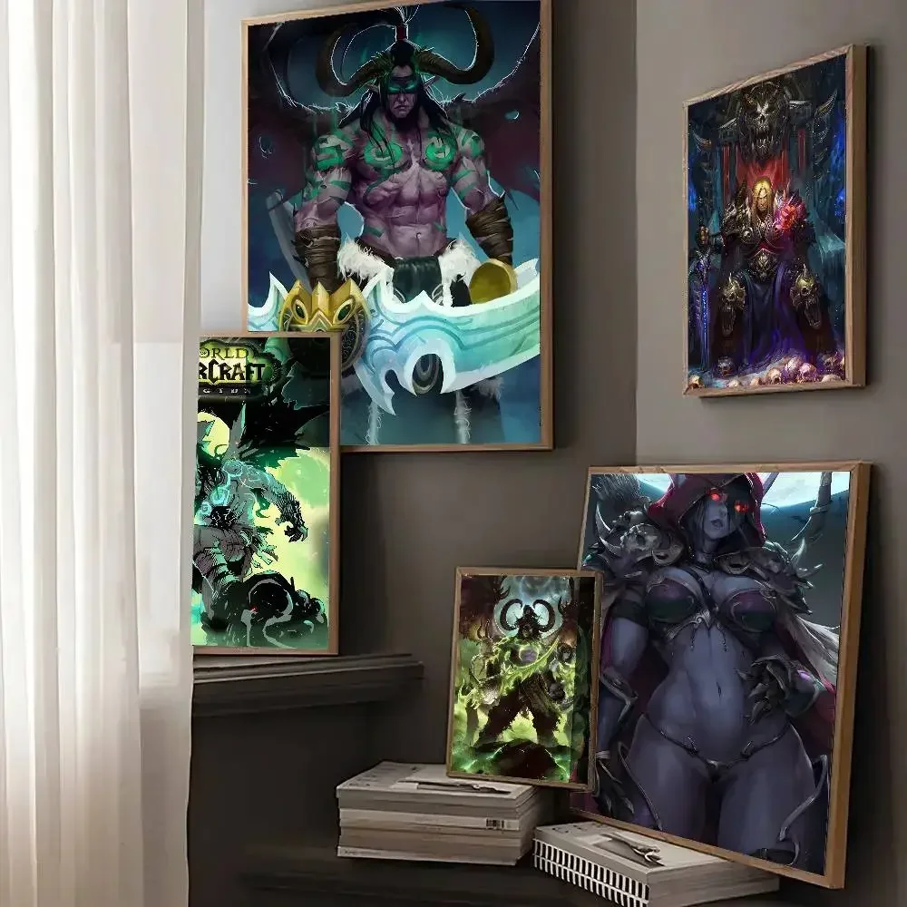 Video Game World Of Warcraft Anime Anime Posters Sticky HD Quality Wall Art Retro Posters For Home Room Wall Decor