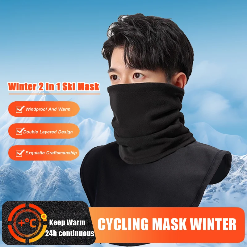 

Neck Gaiter Winter Windproof Ski Mask Bicycle Cycling Scarf Breathable Face Neck Cover for Men Women for Hiking Cycling Running