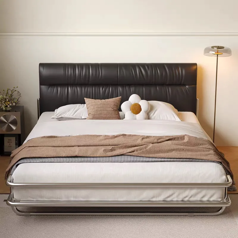 Suspended bed Stainless steel frame table, integrated  Single Double with storage box