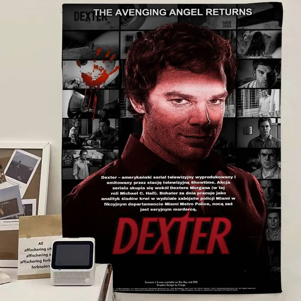 Dexter Morgan Character Tapestry Art Printing Japanese Wall Tapestry Anime Wall Hanging Home Decor