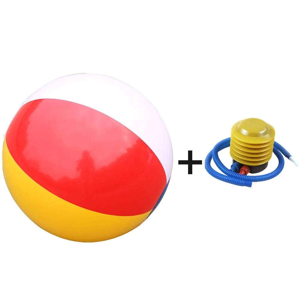 Lustige 130/150 cm Strand Ball PVC Werft Volleyball Spiel Aufblasbare Ball Spielzeug Große Wasser Spiele Schwimmen Pool ballon Schule Party