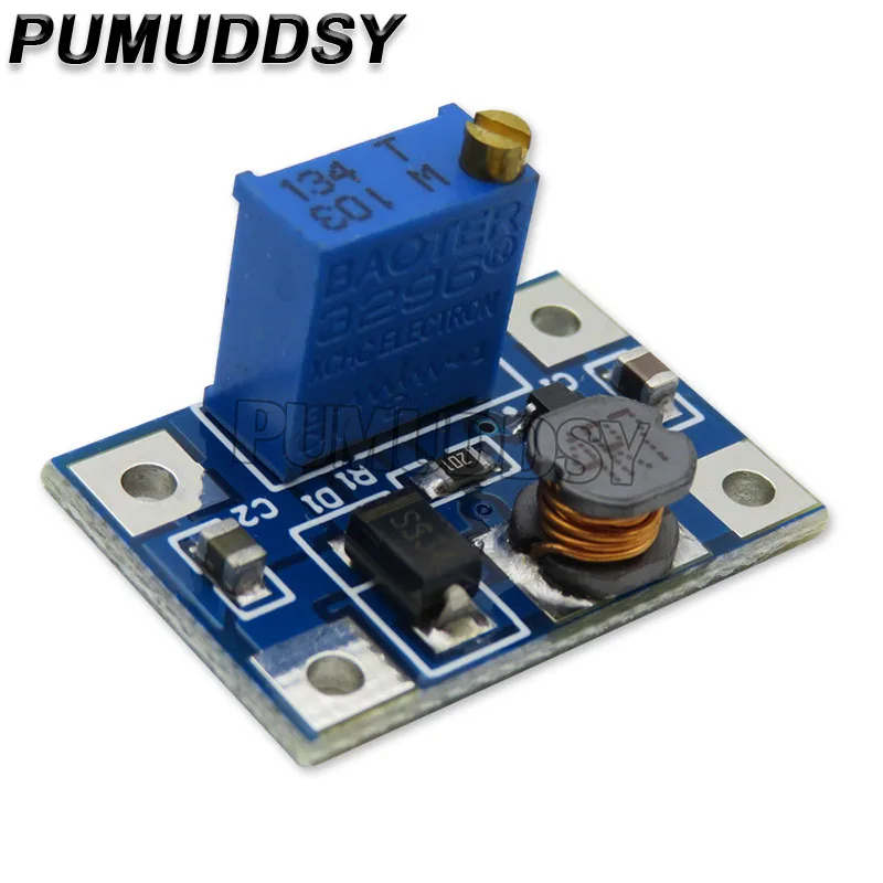 PUMUDDSY DC-DC 2-24V To 2-28V Step Up Adjustable Power Module Step Up Boost Converter Large Current 2A SX1308