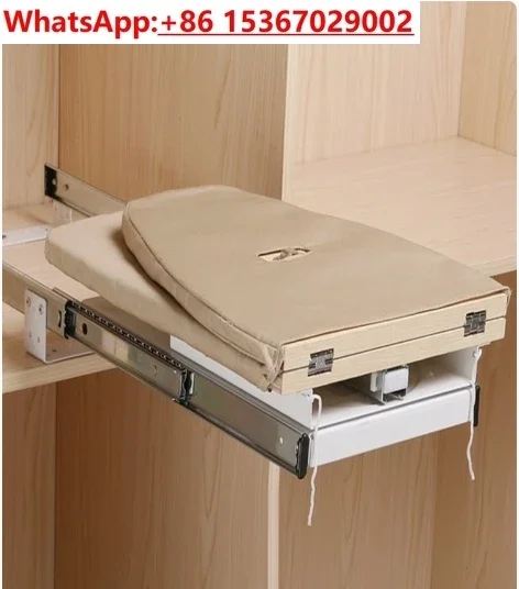 Folding Telescopic Ironing Closet Inner Damping Ironing BoardPush-pull Folding Ironing Board Buffer Hidden RotatingIroning Board