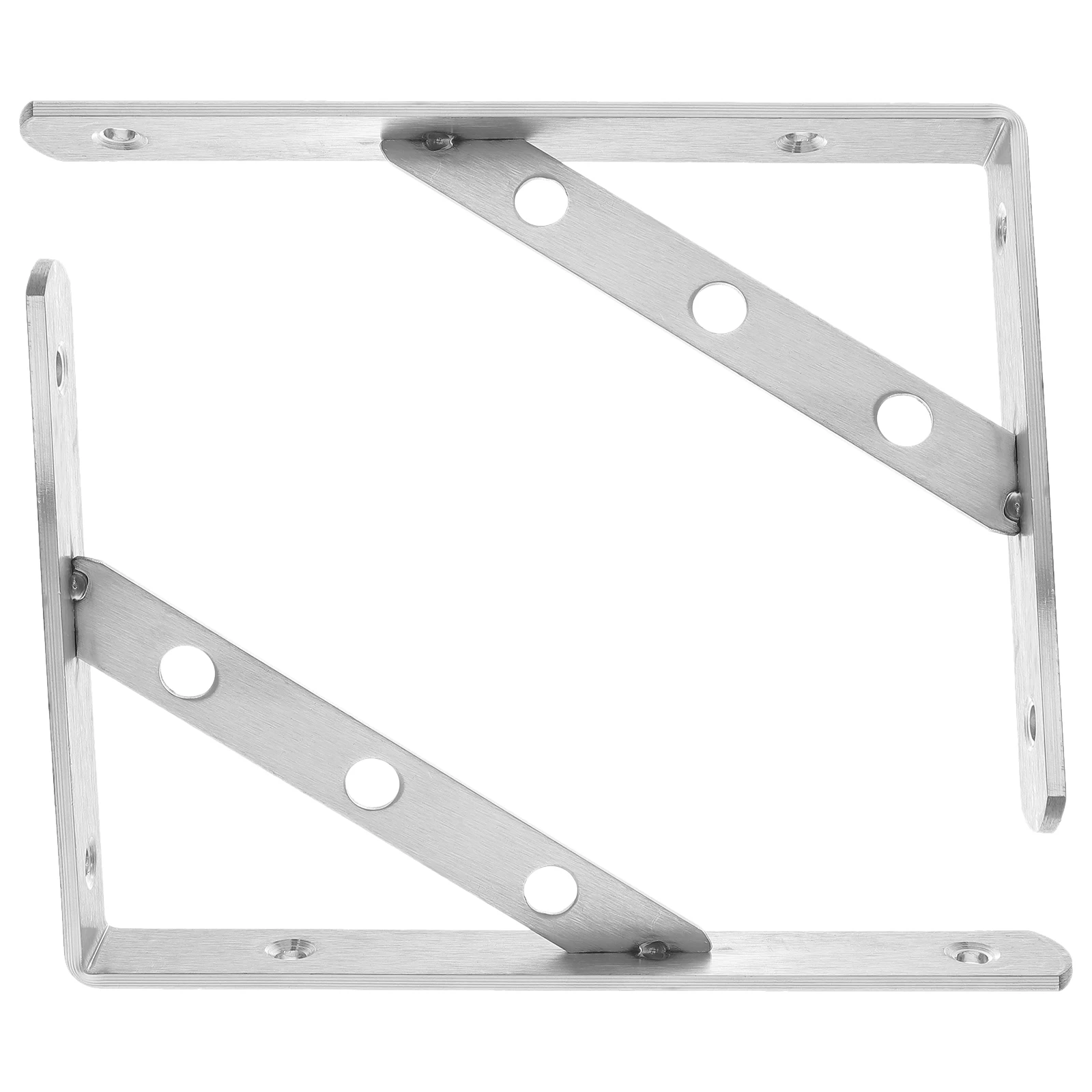 

2pcs Wall Shelf Brackets 20Cm Heavy Duty Stainless Steel Angle Bracket For Floating Shelves Garage Wall Shelving Metal Bracket