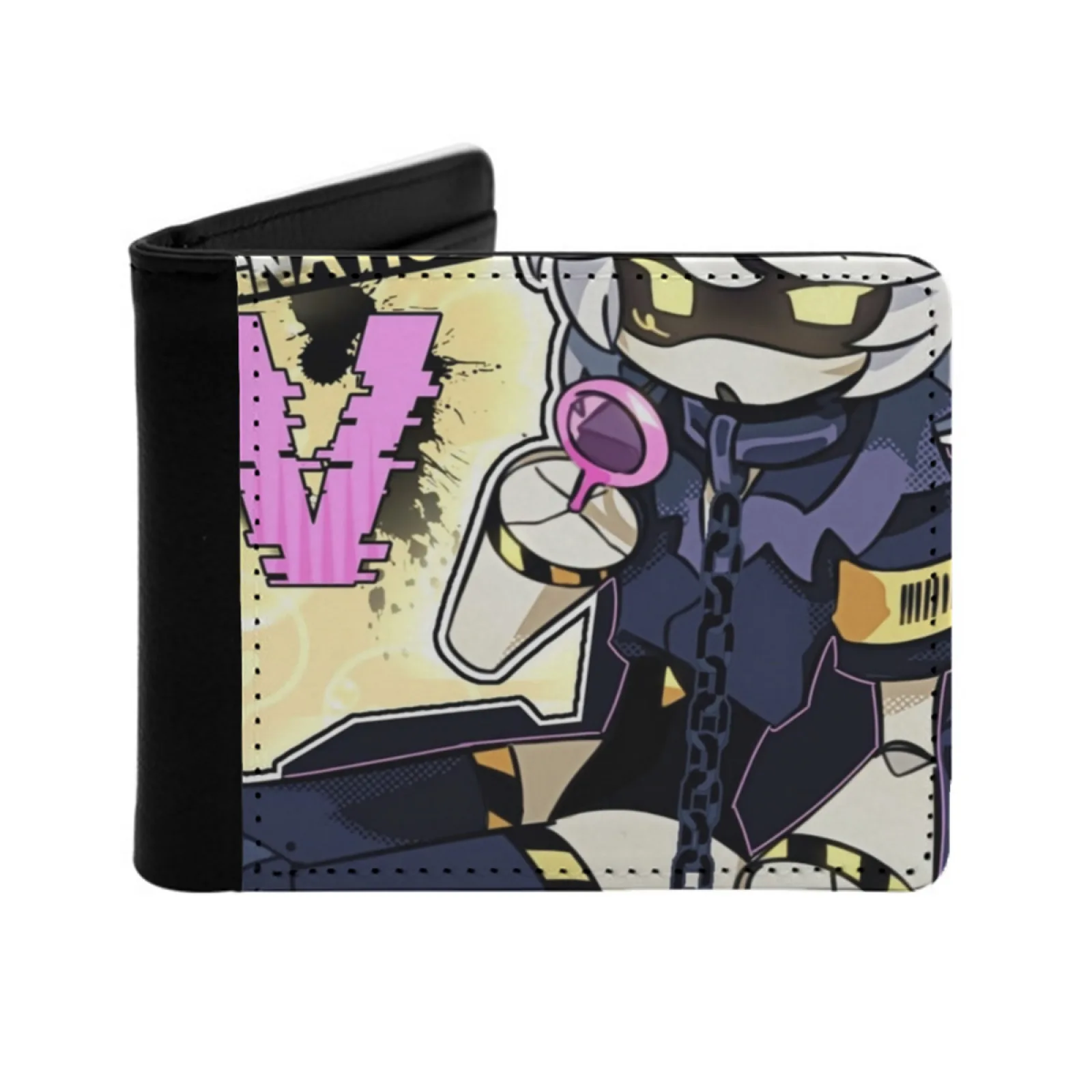 Murder Drones Short Men's Wallets Credit Card Holder Retro Wallet Male Pu Leather Wallet Murderdrones Uzi Doorman Serial