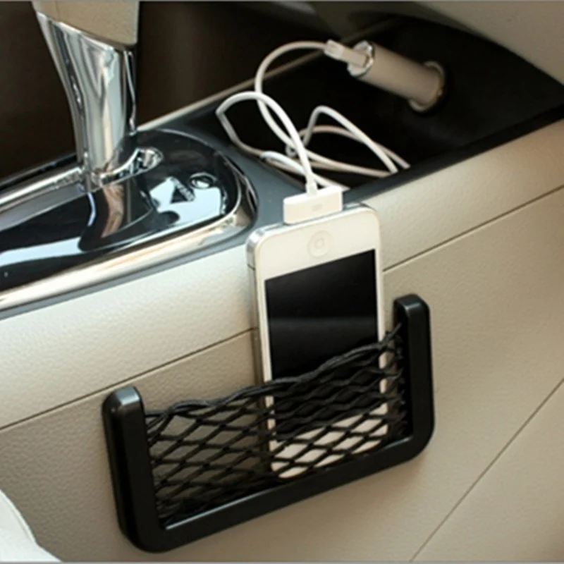 Car Net Bag Phone Holder Storage Pocket Organizer For Lada Kalina Priora Niva Vaz Granta Samara 2110 2114 Largus 2109 2115 2112