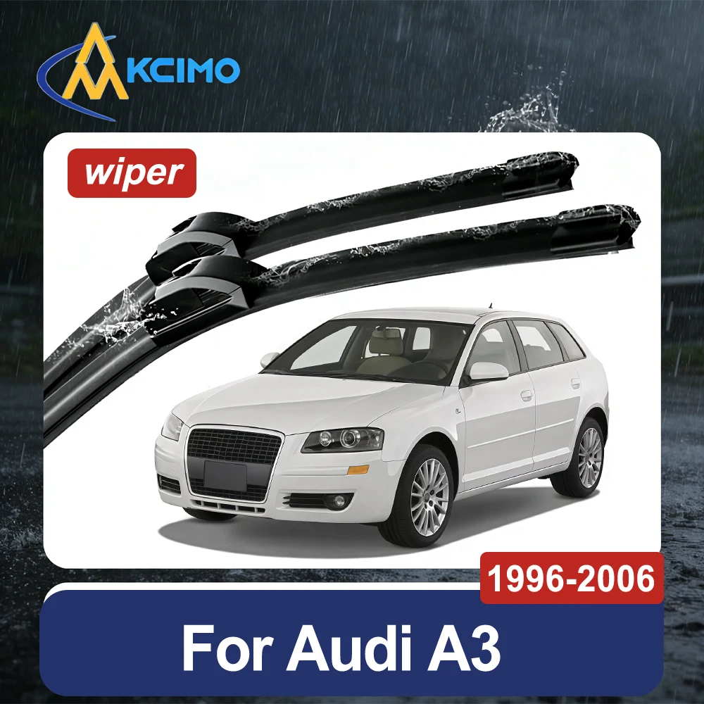 

1 Pair Windshield Wipers Direct Replacement For Audi A3 8L 1996-2006 Exact Fit Premium All-Season Rubber Front Wiper Blades