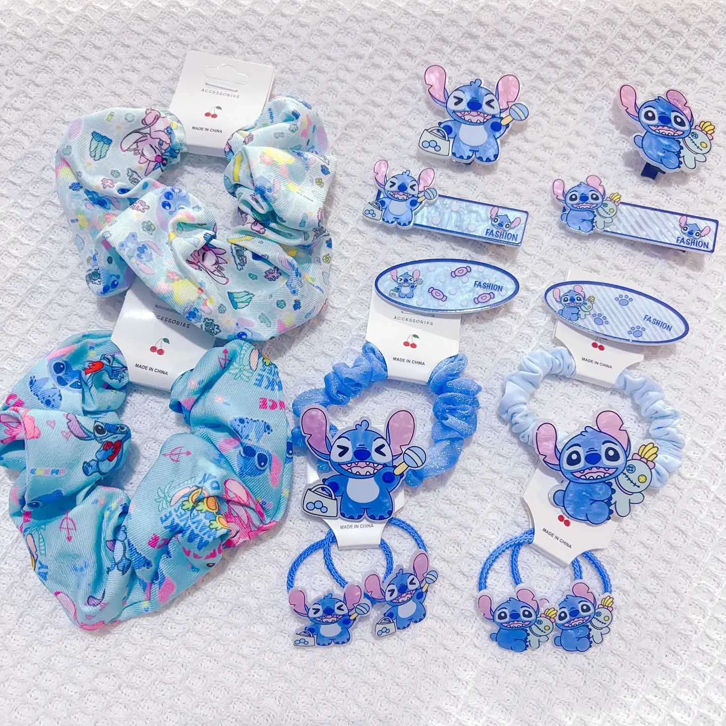 Set di fasce per capelli per ragazze con stampa Disney Stitch, fascia elastica per capelli, fermaglio per capelli, regalo per feste carino per ragazze