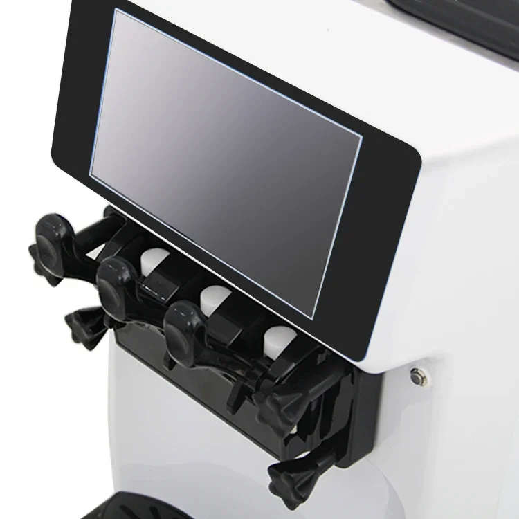 Mobiltelefon Fernmonitor Mini Vorkühlungsfunktion Doppelsystem Candy Color to Choose Softeismaschine mit Tischplatte