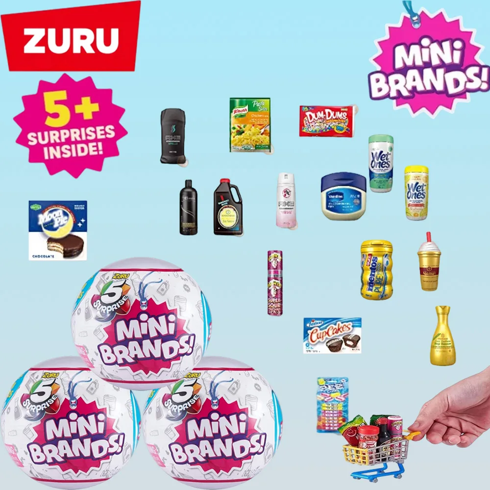 

Набор коллекционных капсульных шариков Zuru 5 Surprise Mini Brands: миниатюрные фигурки из серии Supermarket Brands. Надеемся, в них будут разные стили.