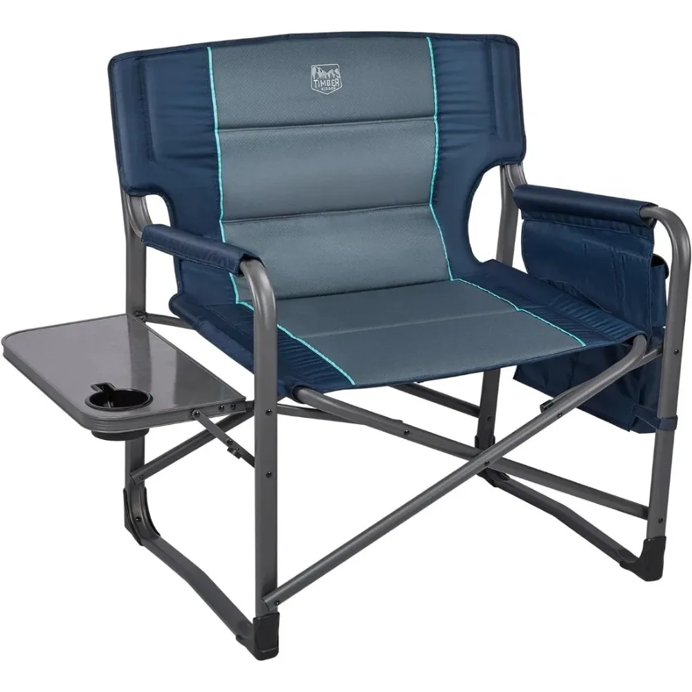 

XXL Upgraded Oversized Directors Chairs with Foldable Side Table, Detachable Side Pocket, Heavy Duty Folding Camping Chair up