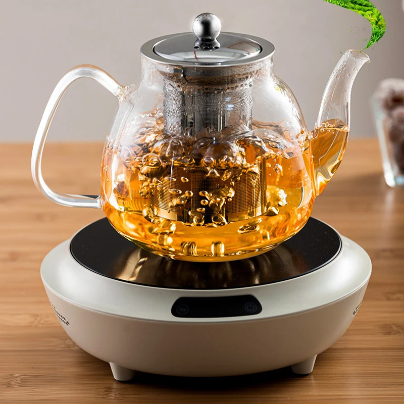 GIANXI 1000ML Transparent Glass Teapot Household Puer Tea Pot Tools Set Coffee And Tea Tableware Filterable Handle Kettle