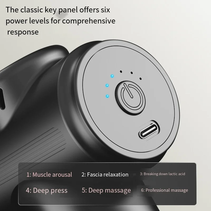 Mini Massage Gun Fascia Machine Muscle Relaxation Vibrating Gun Rod Massage Fitness Tool Muscle Massager Gun