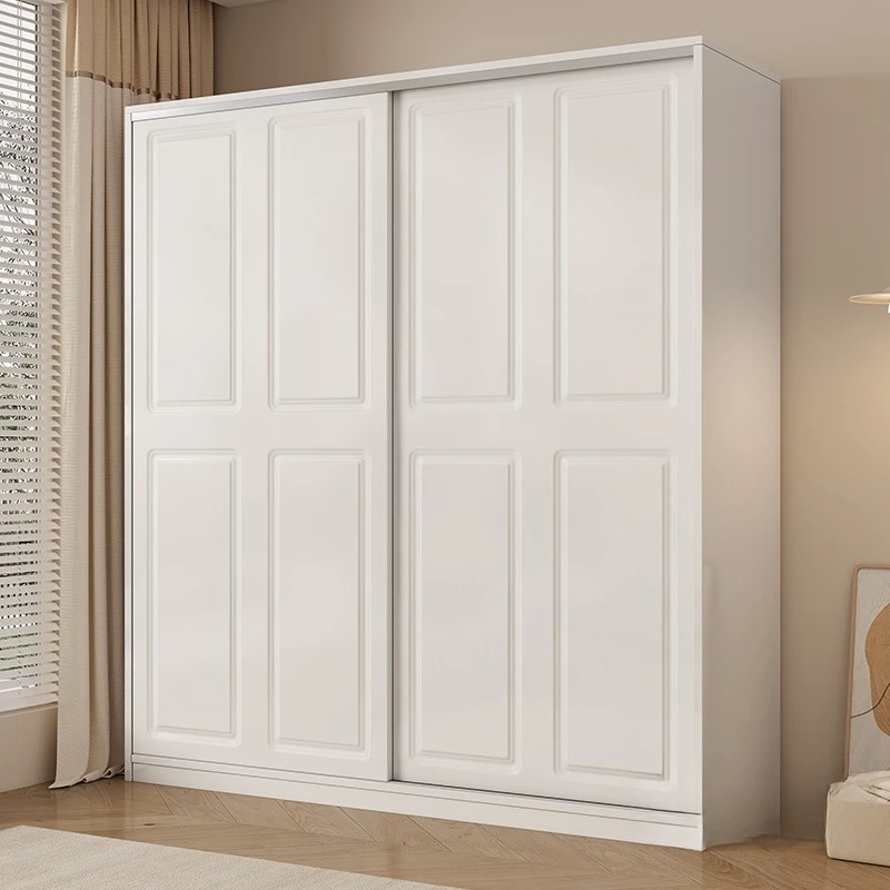 Wardrobe bedroom household modern simple simple rental room with European sliding door cabinet small