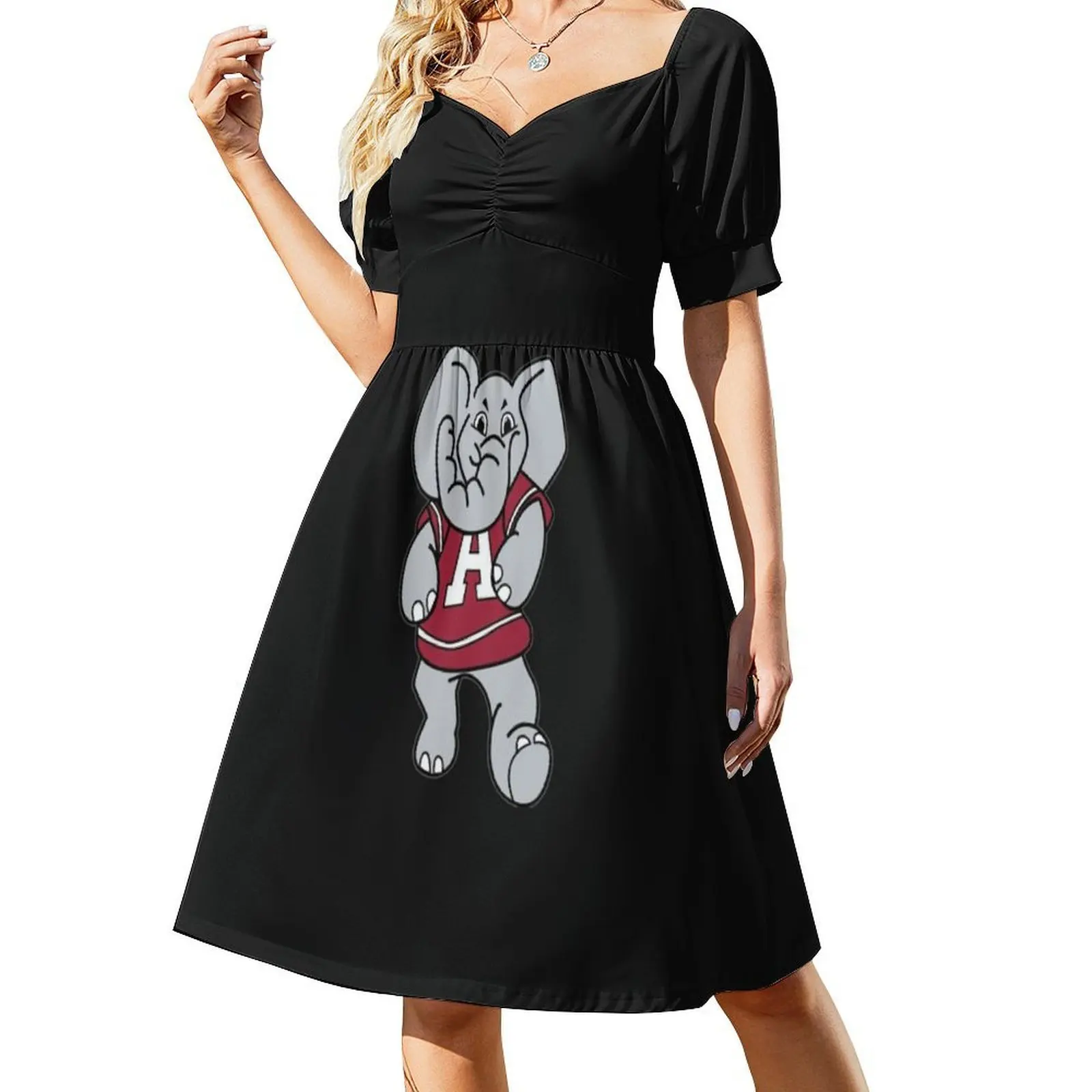 كبير آل التميمة الكلاسيكية تي شيرت خمر البوهيمي فستان نفخة الأكمام أو بلا أكمام خيارات للنساء فستان كبير آل التميمة الإناث #1