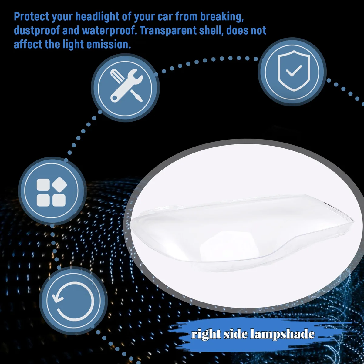 Couvercle de coque de lampe à lentille transparente pour Honda Civic ineau, lumière de sauna avant droite de voiture, 2006, 2007, 2008