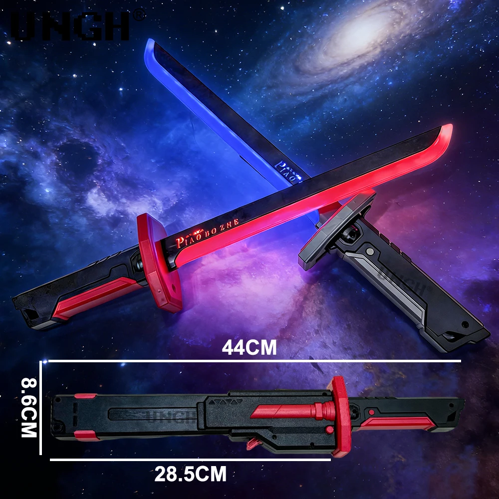 UNGH Retractable Lightsaber Light Finger Saber Rotating Sword Flash Luminous Force FX FOC Blaster Cosplay Toy for Children