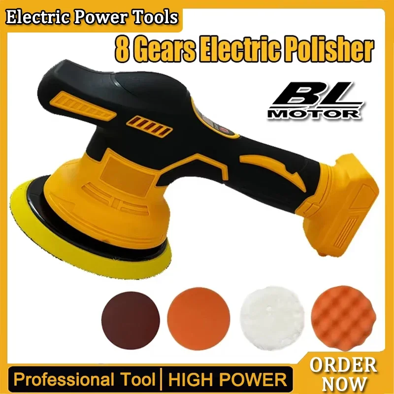 Cordless 8 Gears Digital Display Car Polisher Electric Polisher Auto Car Waxing Polishing Machine For  20V Battery