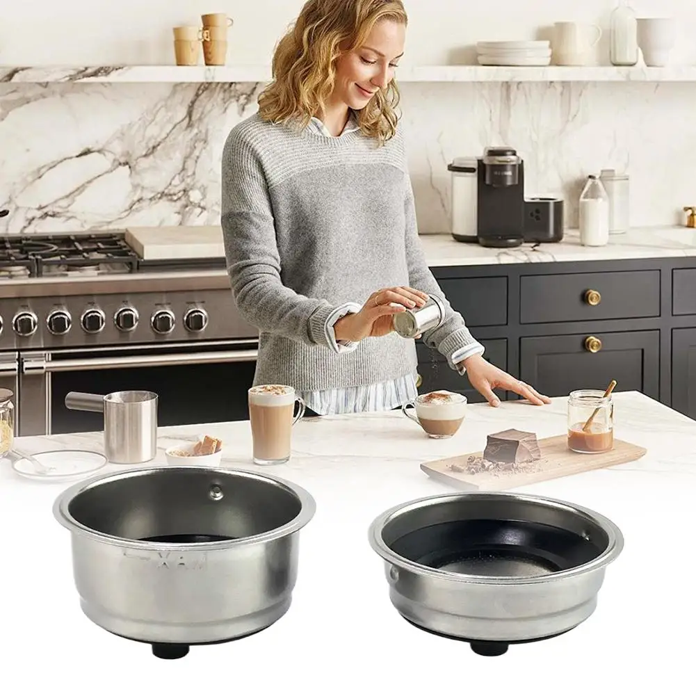 ตะกร้ากรองกาแฟขนาด 51 มม. 1/2 ถ้วย แบบถอดได้ ทำจากสแตนเลส อุปกรณ์เสริมสำหรับเครื่องชงกาแฟสำหรับใช้ในบ้าน