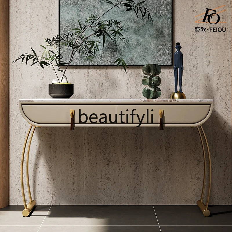 

Light luxury entrance cabinet living room, large flat-layer fashionable marble sofa back a few entrance decks1184